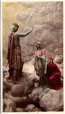 Paradiso Dante's Divine Comedy Clay Sculpture by D. Mastroianni RPPC Postcard