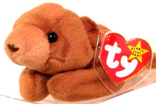TY ORIGINAL BEANIE BABY - 1993 Cubbie the Bear 3Rd Gen. Tush Tag No Star RETIRED