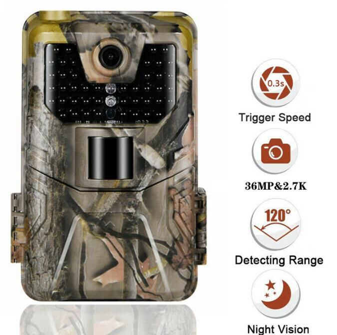 2 Pack Outdoor Game & Deer Trail Camera 36MP 2.7K No Glow Night Vision Cam 120°