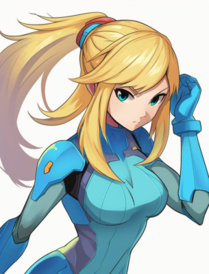 Samus Aran Zero Suit Metroid Weatherproof Anime Sticker 6