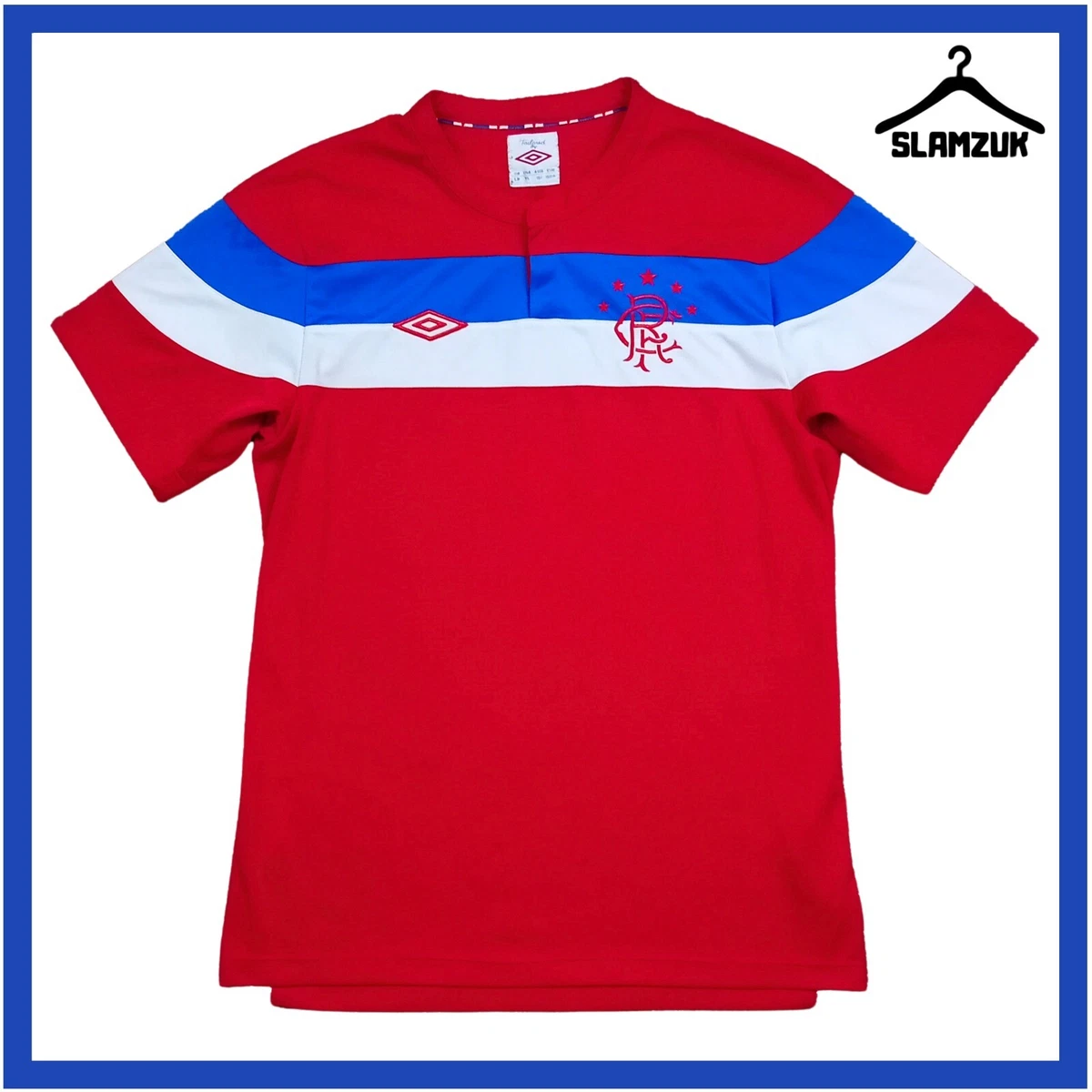 Maillot Umbro Glasgow Rangers Football - Taille 14-15 Ans (XLB/XS) - Rouge - VGC