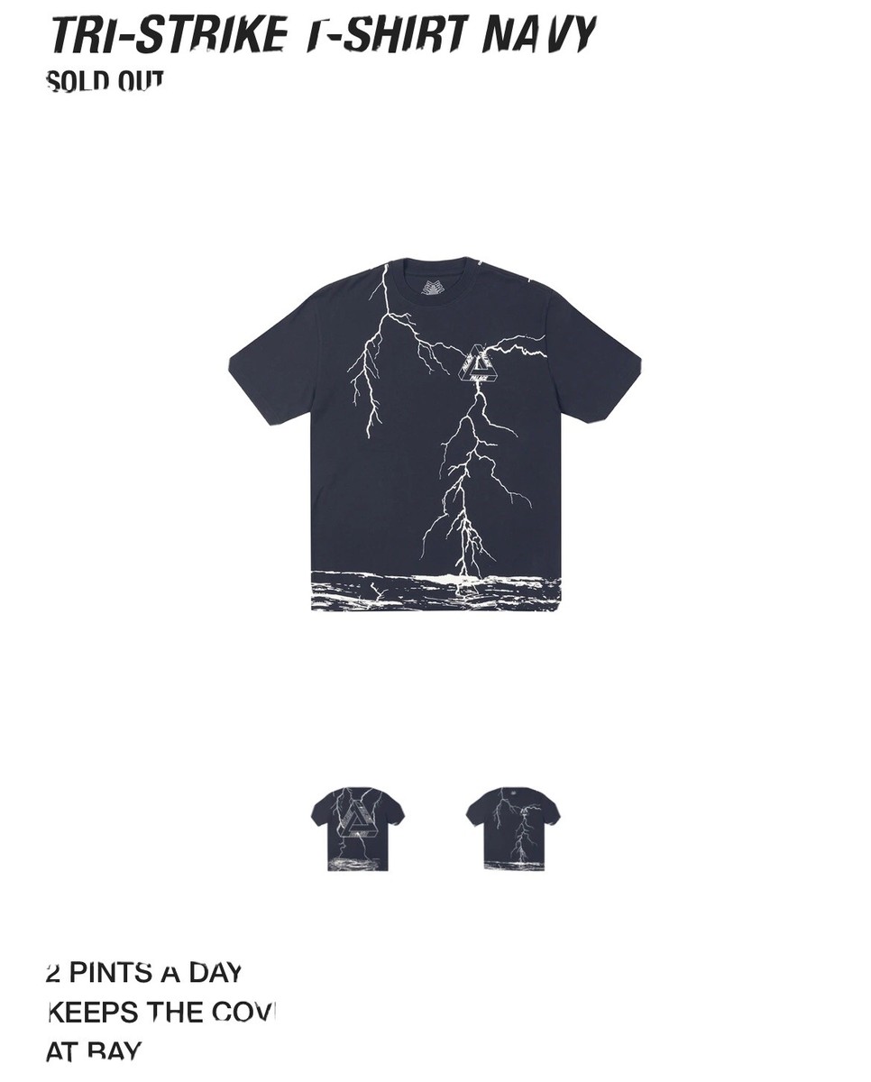 トップス PALACE TRI-STRIKE T-SHIRT NAVY L Palace Navy Tri Strike Shirt Size S | eBay