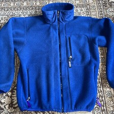 Vintage 90s Patagonia Made in USA Full Zip Fleece Jacket Small with Zip Pockets