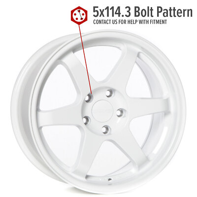 9SIX9 SIX-1 17x9 5x114.3 +35 GLOSS WHITE WHEEL TE37 STYLE DEEP