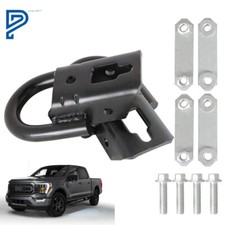 For Ford F-150 2009-2021 Pair Black Steel Tow Hook W Hardware Front For Ford F-150 2009-2021 Pair Black Steel Tow Hook W Hardware Front