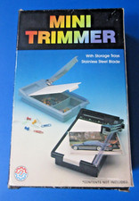 Mini Trimmer Photo Small Paper Cutter Trimmer Stainless Steel Blade w Trays