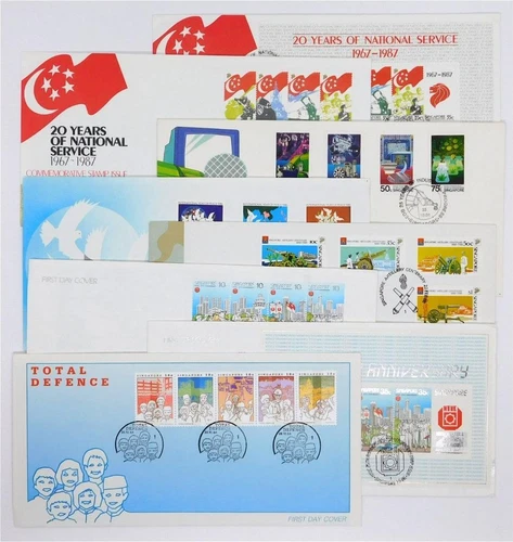 Singapore 1984 to 1988 First Day Covers. Mixed Special Postmarks etc.