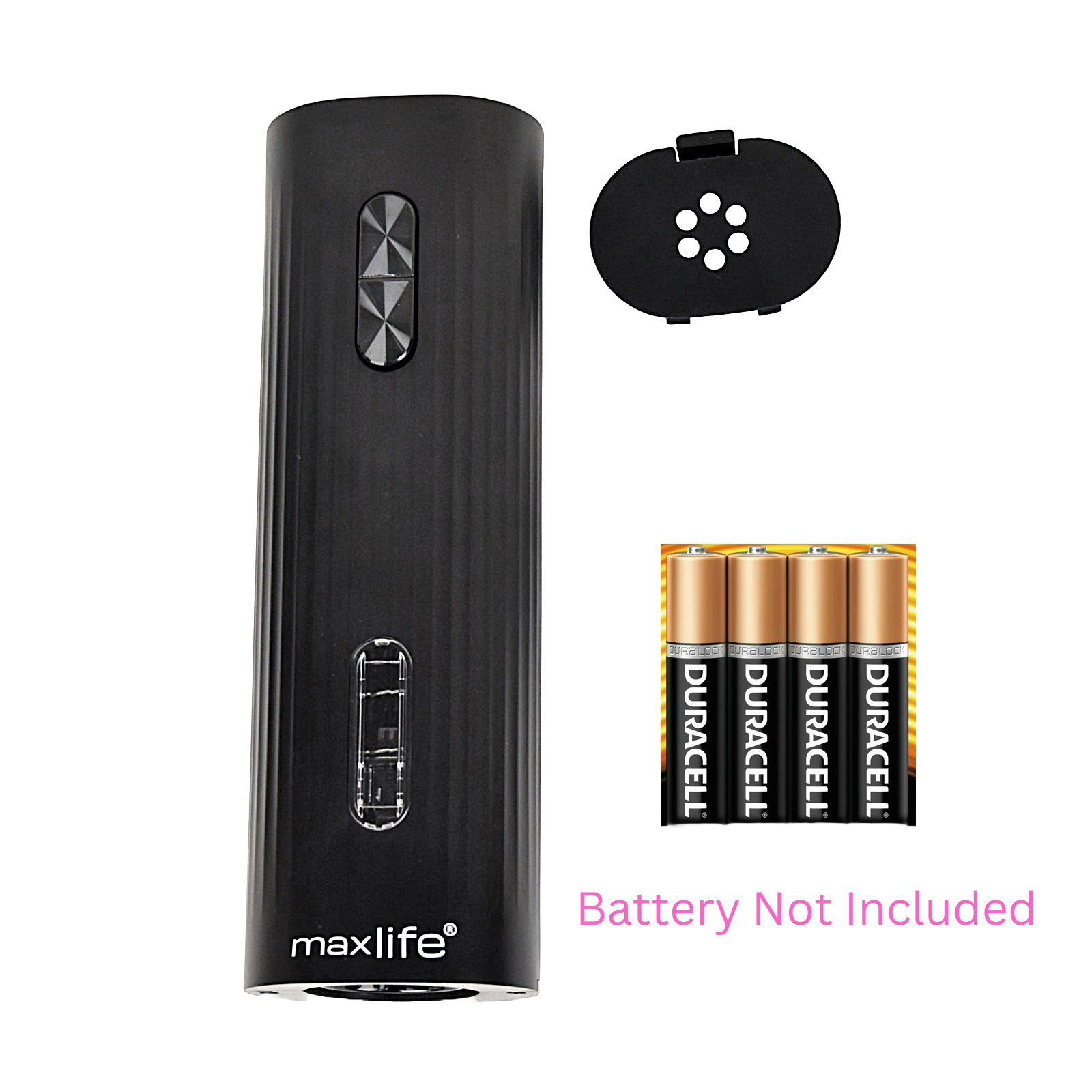Electric Wine Opener Battery Operated Wine Bottle Openers with Foil Cutter Black