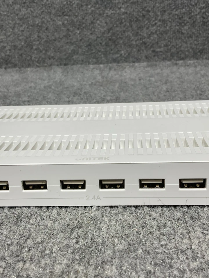 Unitek Y-2172B 🔌 10-Port USB Smart Charging Station – White - Image 3 of 4