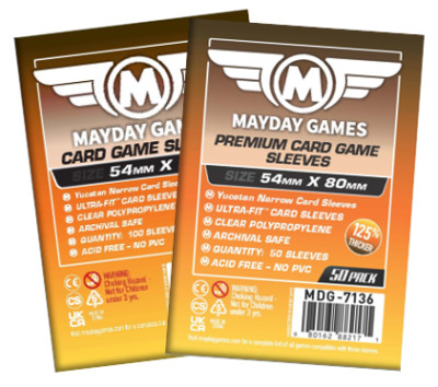 Yucatan Card Sleeves - Narrow (54x80mm) MGD-7136 / MDG-7109 Mayday Games