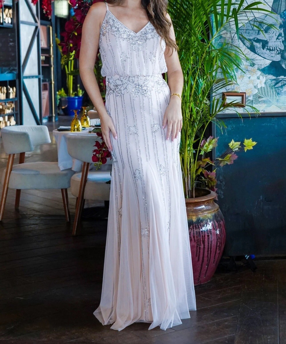 lace and beads keeva dress Beads Keeva Maxi Dress Lace And Beads Mulan Maxi Lace Beads Rosalia Tulle  Sheer Bell Sleeve Tiered Maxi Dress In Navy