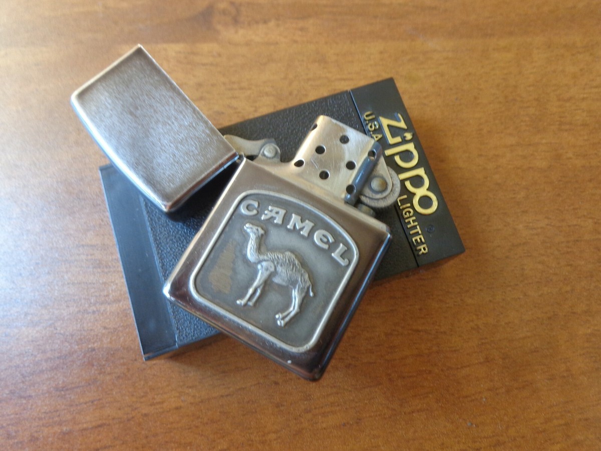 RARE 1992 ZIPPO MIDNIGHT CHROME ADVERTISING EDITION CAMEL