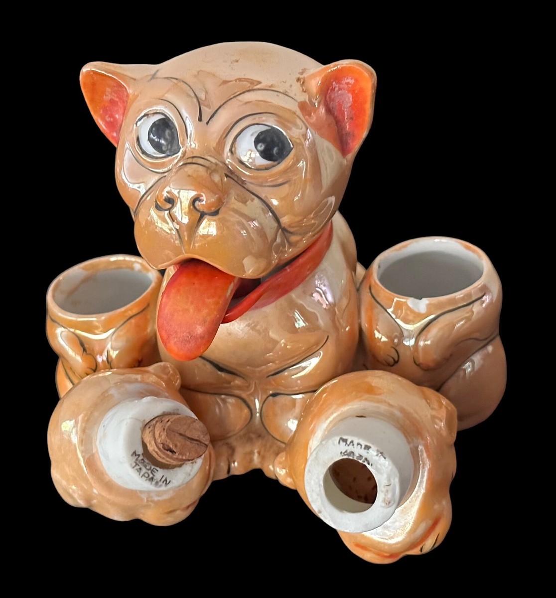 GEORGE STUDDY BONZO Dogs 5-pc Condiment Set Ceramic GEORGE STUDDY BONZO Dogs 5-pc Condiment Set Ceramic