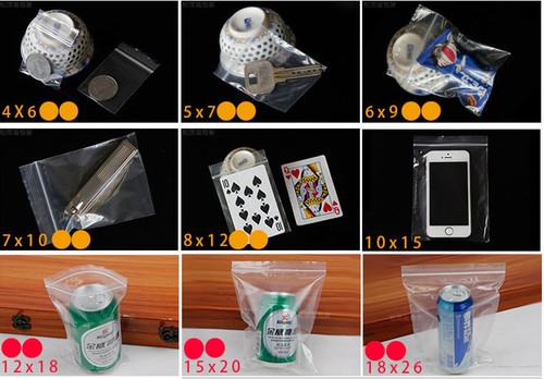 Lotto Sacchettini plastica chiusura ZIP Trasparente bag pochon borsa t - Bild 2 von 14