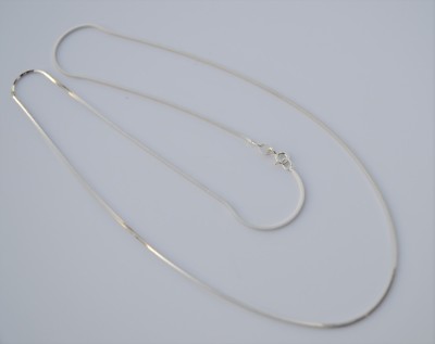 Neu Sterlingsilber 1.1mm Schlangen Halskette 61cm f. A.S .925 Hergestellt