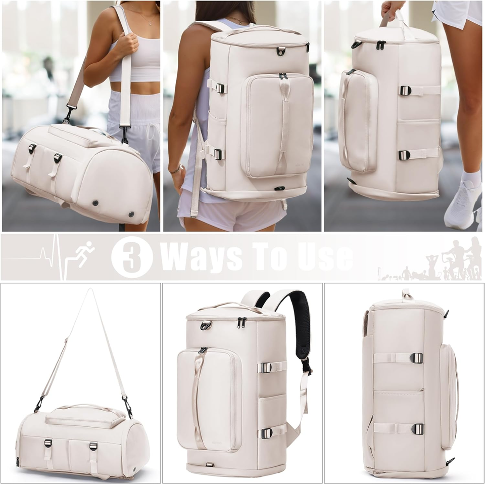 Gym Bag for Women and Men Sports Duffle Bag Travel Backpack Weekender