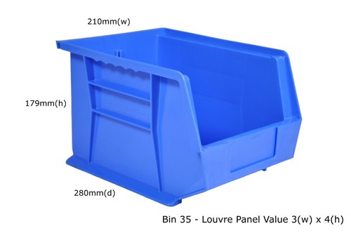 Blue Plastic Parts Bins - Component Storage Boxes Picking Boxes Garage Workshop - Picture 8 of 12