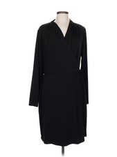 H By Halston Women Black Casual Dress L