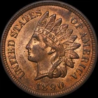 1890 Indian Head Cent - PCGS MS63RB