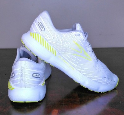 BROOKS Glycerin GTS 20 Shoes Mens SIZE 14 1103831D135 WHITE Yellow Neon RUNNING