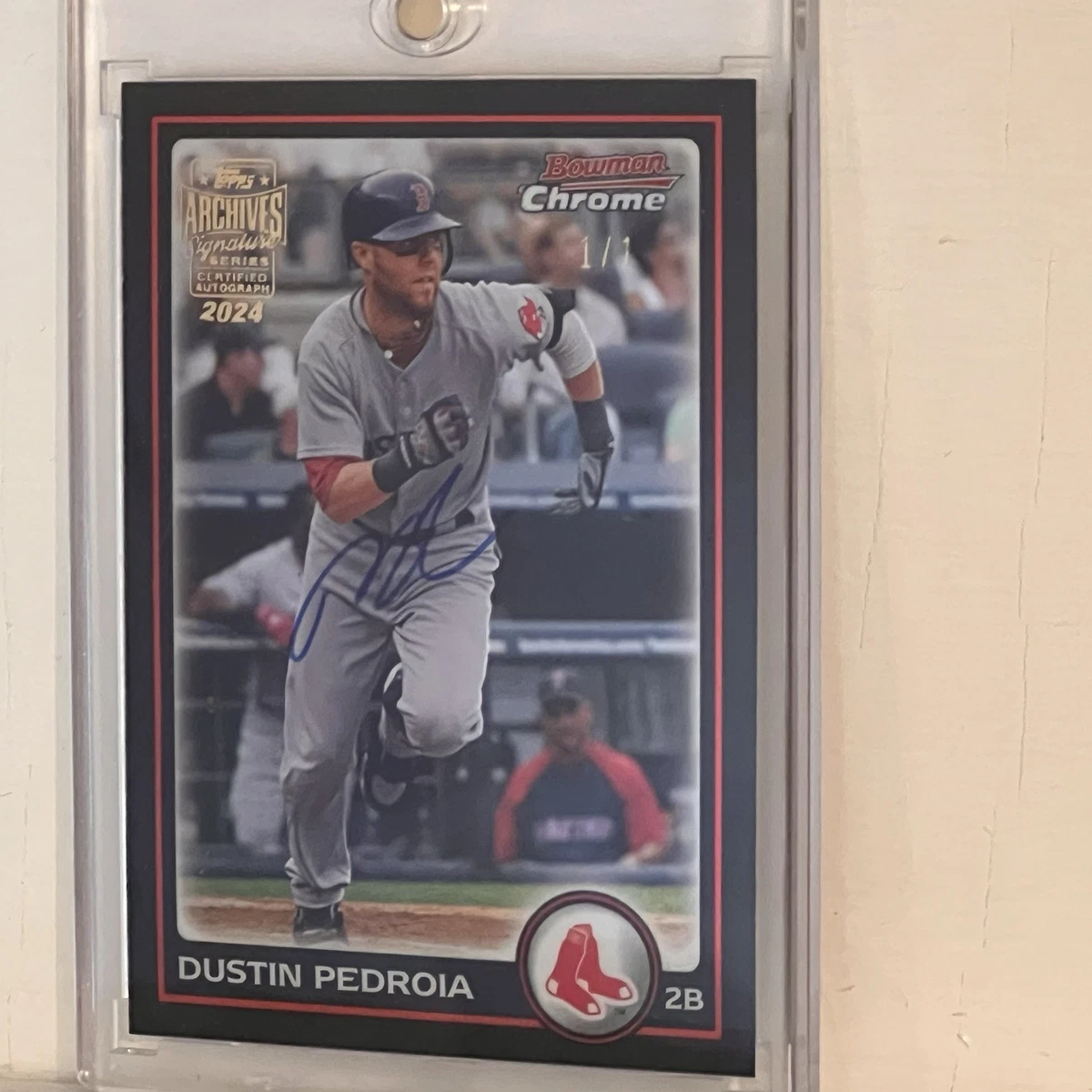 スポーツ選手 Dustin Pedroia 1/1 Autograph Patch Dustin Pedroia Autograph Baseball Trading Cards for sale | eBay