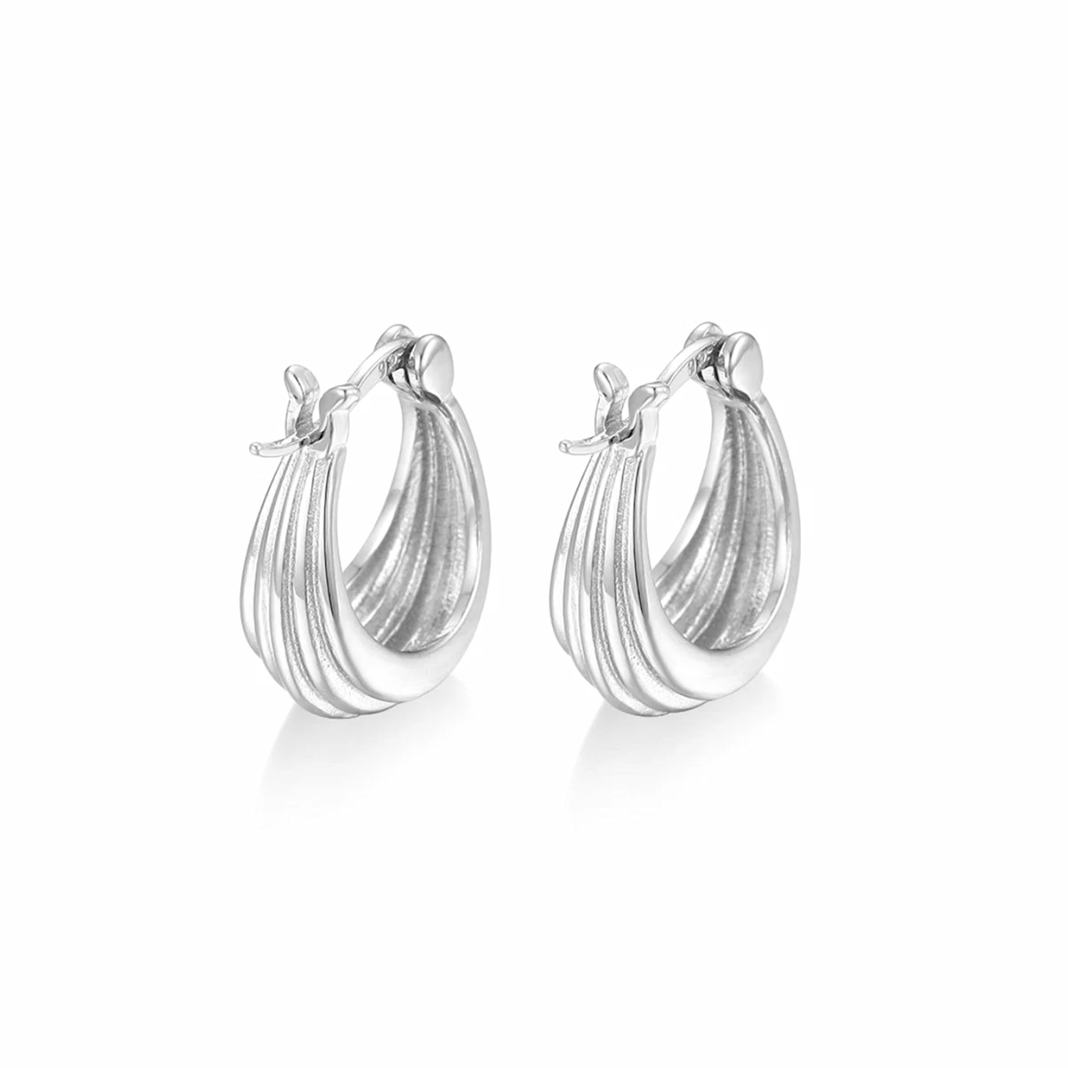 Orecchini Da Donna S925 Argento Sterling Francese Semplice Opaco