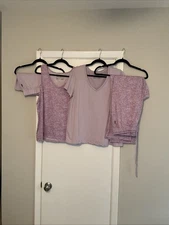 EDDIE BAUER Women’s 4 Piece Lilac Pajama Set Size L