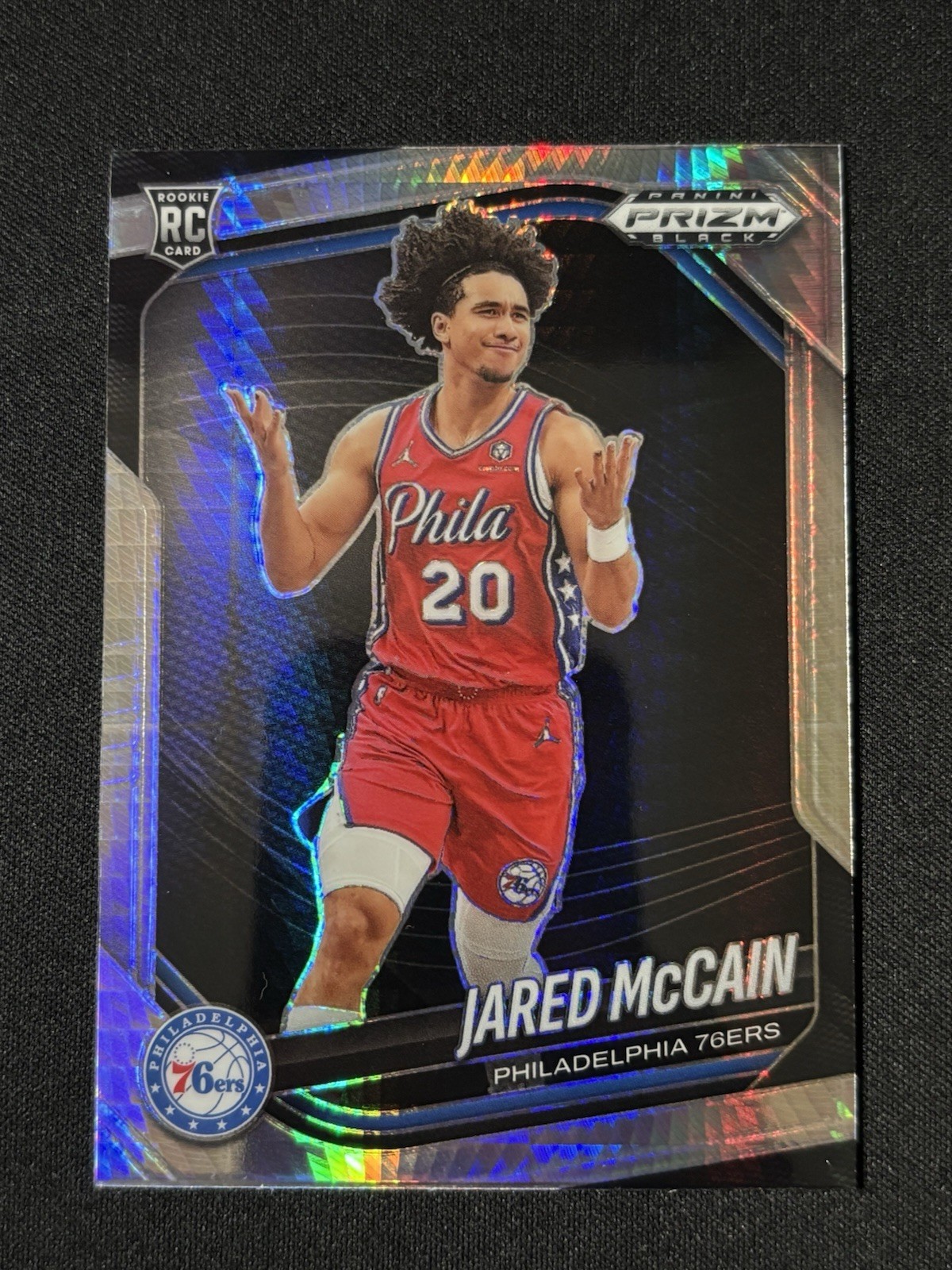 2024-25 Panini Prizm Black Hyper (RC) Jared McCain #80 76ers