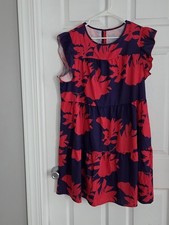 Shein Curve Floral Print Ruffle Sleeve Dress 1XL