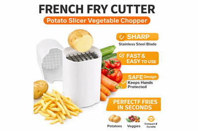 French Fry Cutter Potato Slicer Vegetables Chopper Stainless Steel Blade Kitchen
