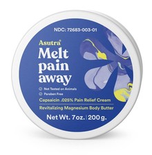 ASUTRA Melt Pain Away Topical Magnesium Cream for Pain Relief w/ Capsaicin