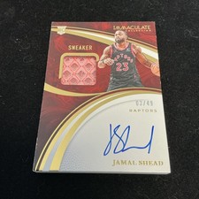 2024-25 Immaculate Jamal Shead Sneaker Swatches Signatures RC Patch Auto #03/49