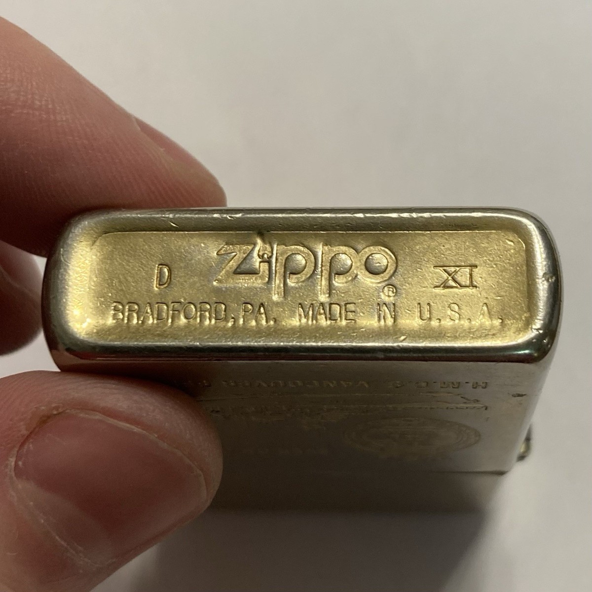 1995 ZIPPO LIGHTER CANADA NAVY HMCS VANCOUVER PLATED NIAGARA FALLS