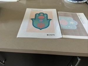 PEPITA SUMMER HAMSA JUDAIC  HP BEAUTIFUL NEEDLEPOINT CANVAS NEW! W/ GUIDE