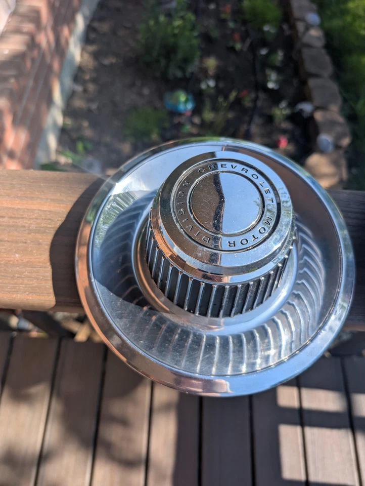 1968–1982 Rally Wheel Metal Derby Center Cap Rim Molding Hub Trim Impala Camaro - Image 2 of 4