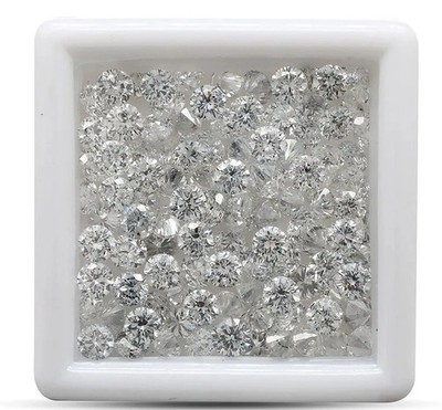 Natural 1.75 mm Diamond Round Cut 7 Pcs Certified Lot White Color VVS/VS Clarity