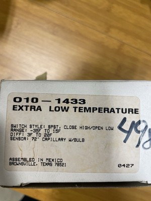 Brand New Ranco Extra Low Temperature Control 010-1433