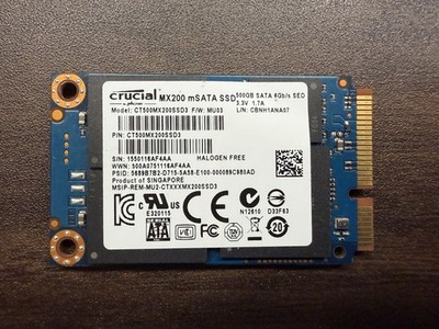 Crucial MX200 mSATA SSD 500GB 6Gb/s CT500MX200SSD3