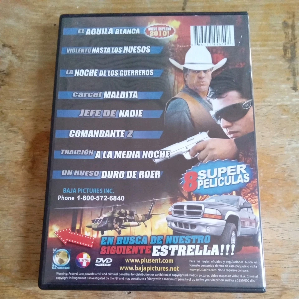 8 Super Peliculas: El Aguila Blanca/Carcel Maldita/Jefe De Nadie (DVD, 2010) - Image 2 of 4