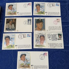 Lot Of Seven Joe Dimaggio, New York Yankees Stamped First Day Covers