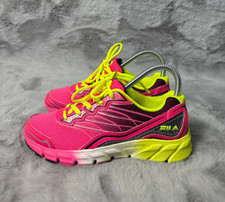 Fila Girls Countdown 4 Pink Yellow Running Outdoor Round Toe Lace Up Athletic