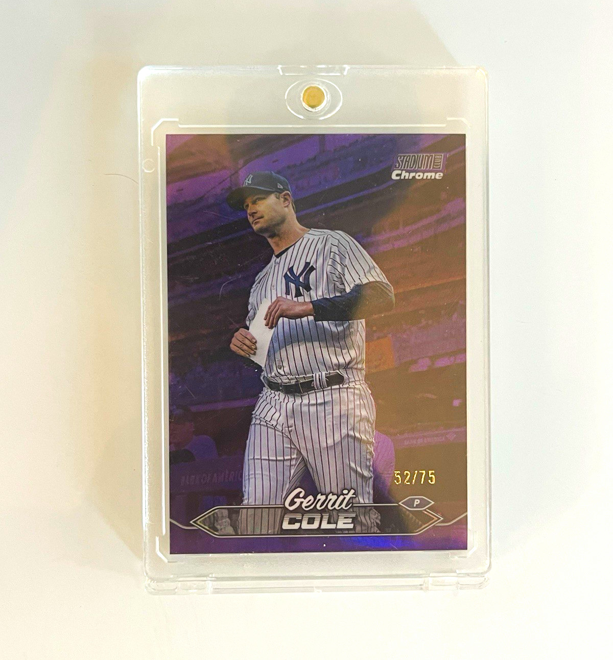 GERRIT COLE YANKEES CHROME PURPLE /75 YANKEES SSP INVESTMENT 💎💎💎