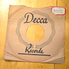 Decca 7" Record Sleeve for 7" Records, Paper, Brown, Holds 1