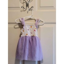 Cat  Jack 12M baby dress heart print purple tulle skirt