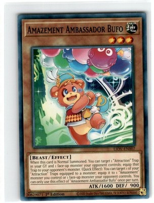 Yu-Gi-Oh! Amazement Ambassador Bufo 1st Edition LIOV-EN007 Moderately Played