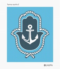 Hamsa Nautical Needlepoint Canvas