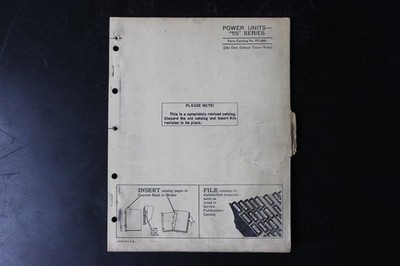 John Deere 115 Series Power Units Parts Catalog Manual PC-686- OEM