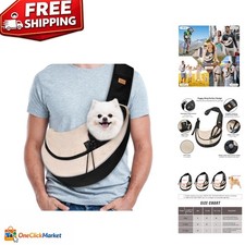 Luxury Pet Sling Carrier for Small Dogs  Cats - Comfortable  Safe Up to 5 lbs