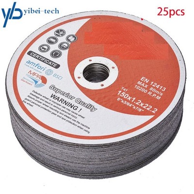 25Pcs 6''x.045''x7/8'' Cut-off Wheel - Metal & Stainless Steel Cutting Discs