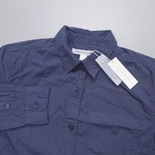 Camisa Outerknown The Weekend MRN Azul Algodón Orgánico De Gran Tamaño Para Mujer Talla XS